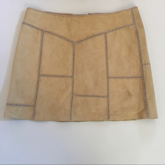 bebe -Genuine Leather Halter  top and Mini Skirt - Picture 3 of 10